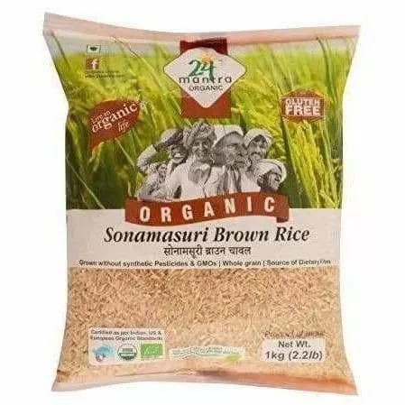 24 Mantra Organic Brown Sona Masoori Rice - 1 kg