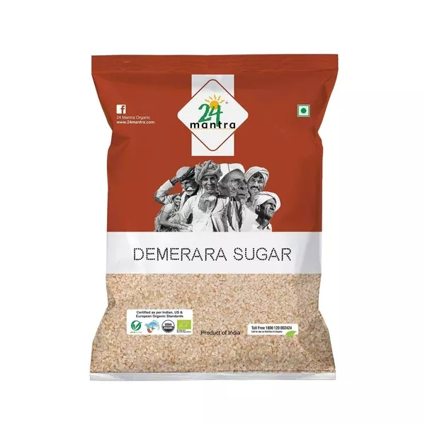 24 Mantra Organic Demerara Sugar - 500 gm