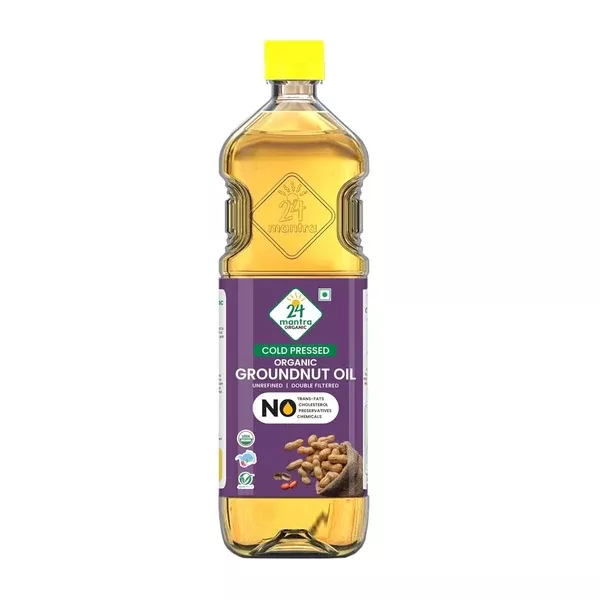 24 Mantra Organic Groundnut Oil - 1 L