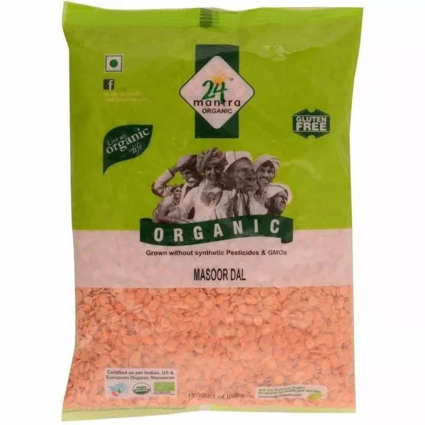 24 Mantra Organic Masoor Dal - 1 kg - Pack of 1