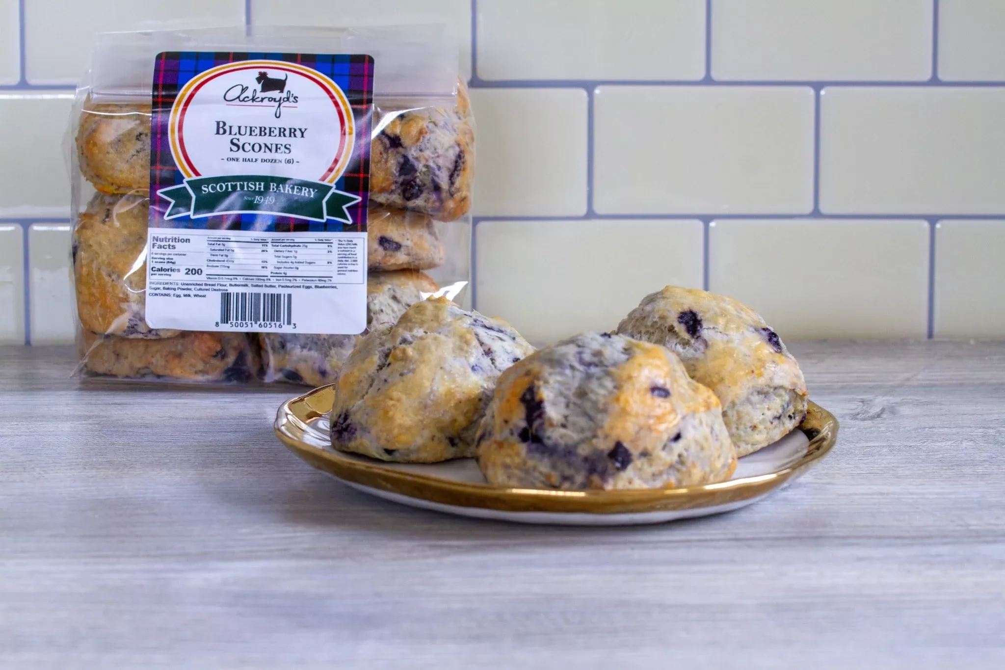 Ackroyd's Scones: Blueberry (6 Pack)