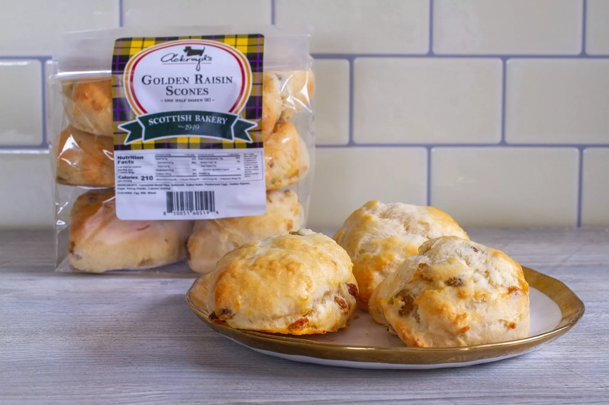 Ackroyd's Scones: Golden Raisin (6 Pack)
