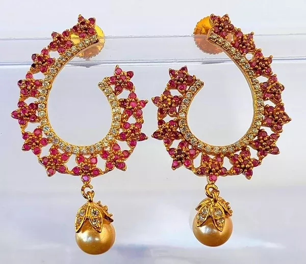 AD Ruby Latest Designer Earrings