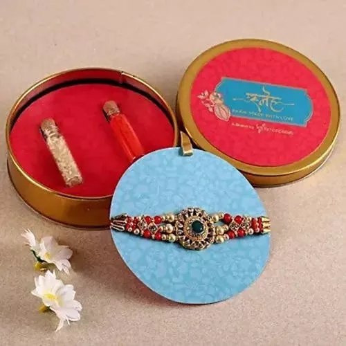 American Diamond Motif Style Rakhi - Combo Pack