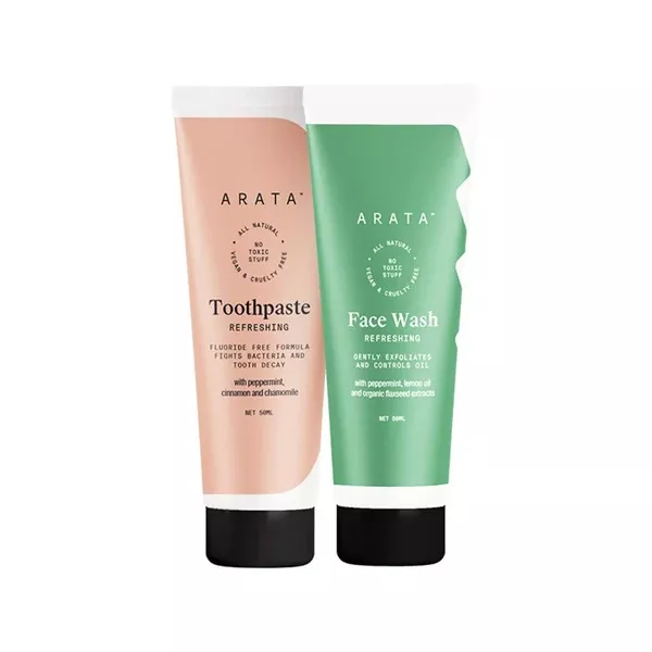 Arata Face wash & Toothpaste Combo - Combo Pack (Each Product 50 ml)