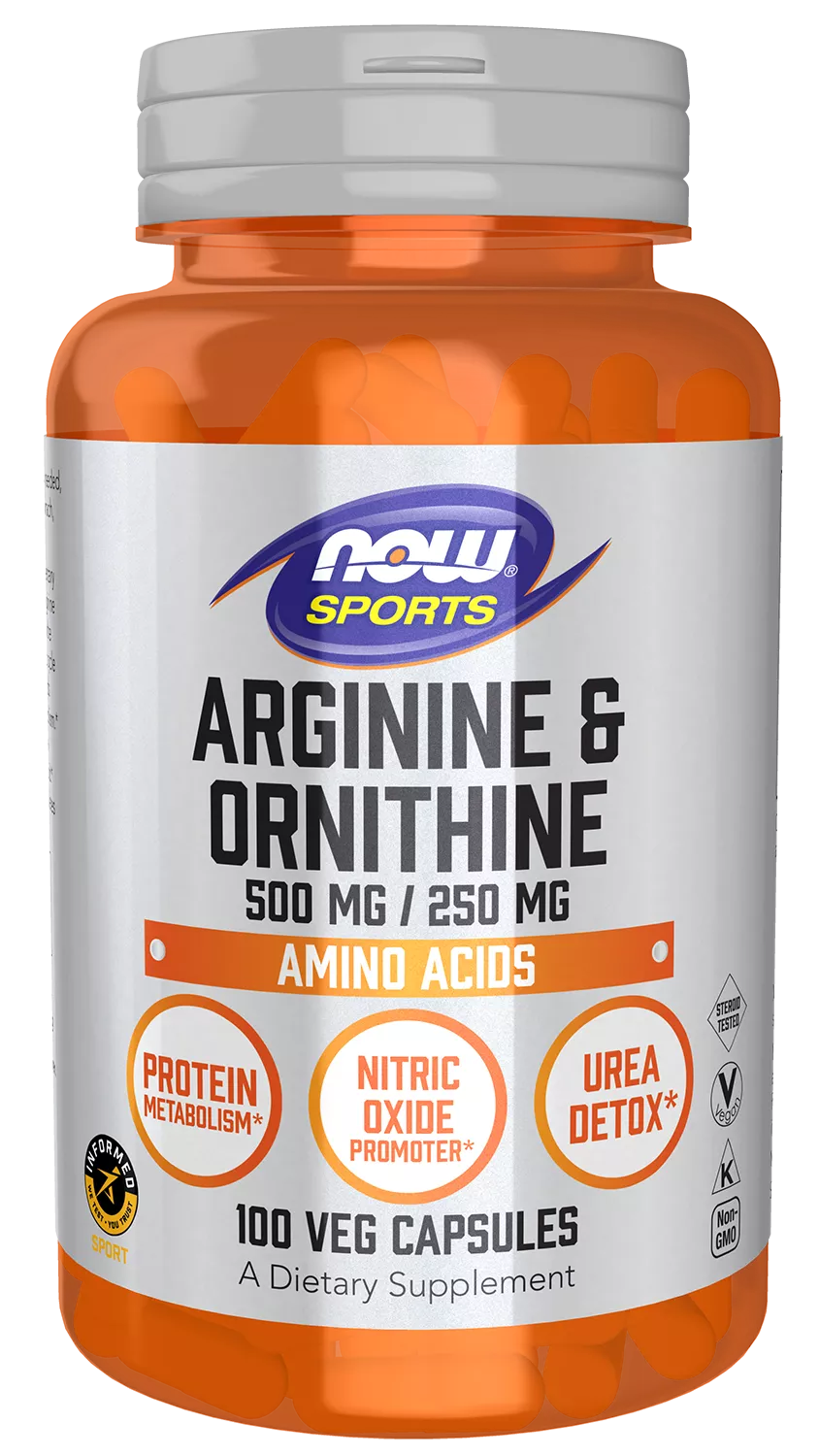 Arginine & Ornithine 500 mg / 250 mg Veg Capsules