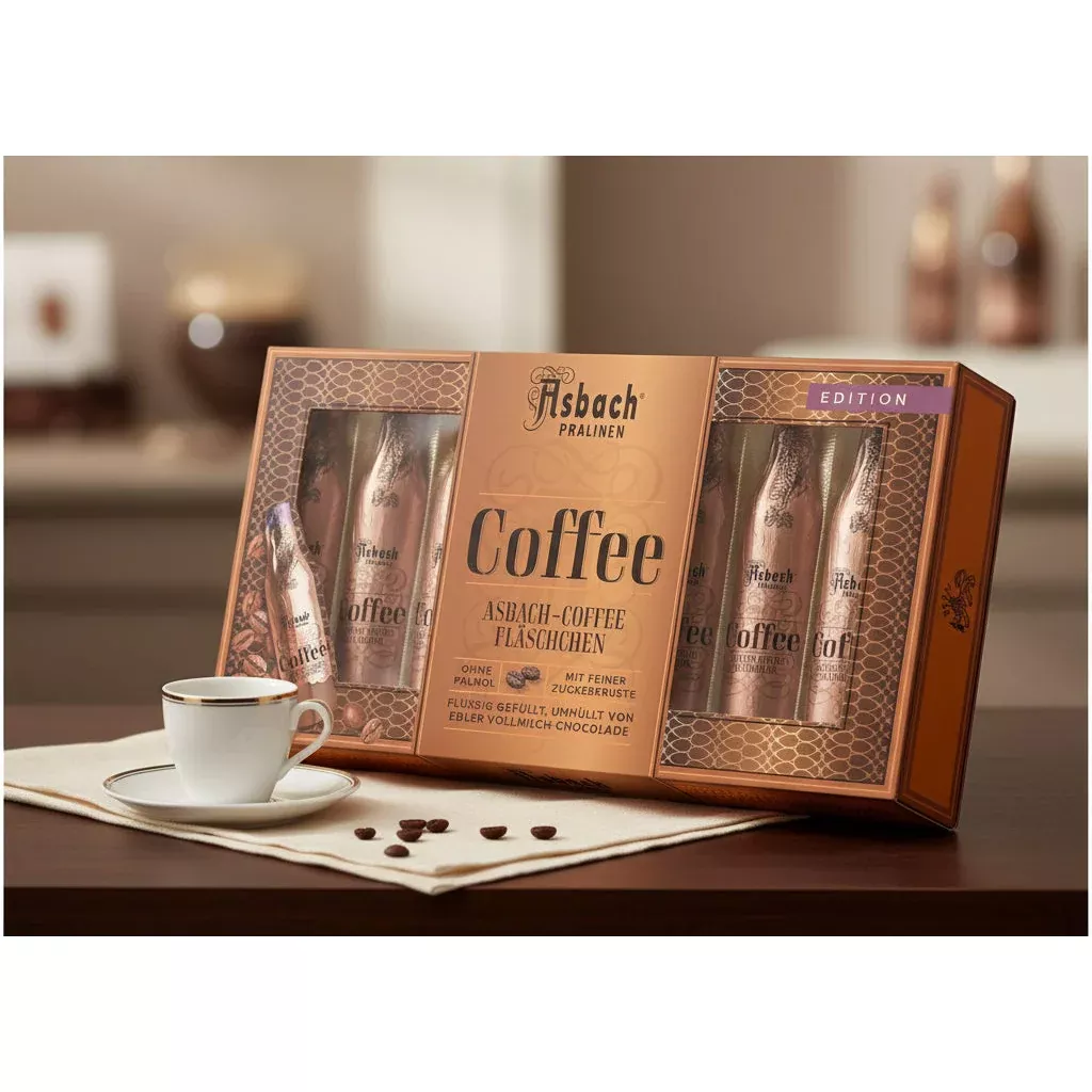 Asbach Brandy Milk Chocolate Bottles with Coffee in8 pc. Gift Box