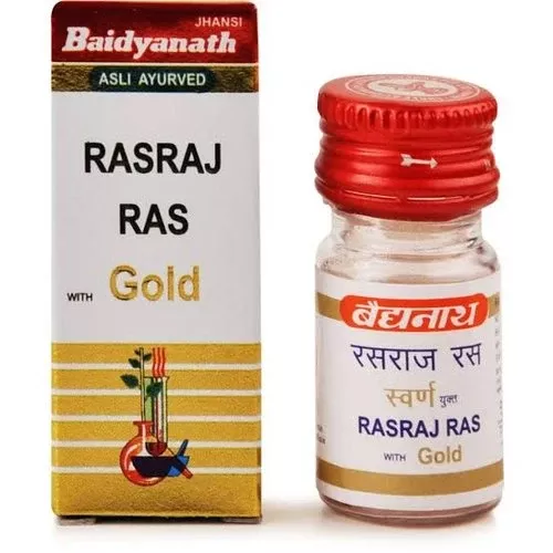 Baidyanath Jhansi Rasraj Ras Herbal Supplement Tablets - 10 tabs