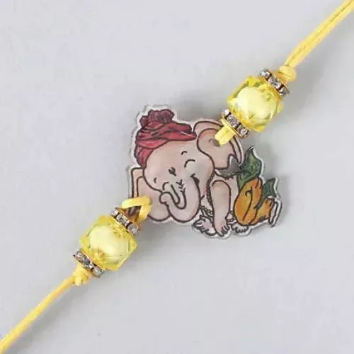 Bal Ganesha Rakhi & Almonds Jar - Combo Pack