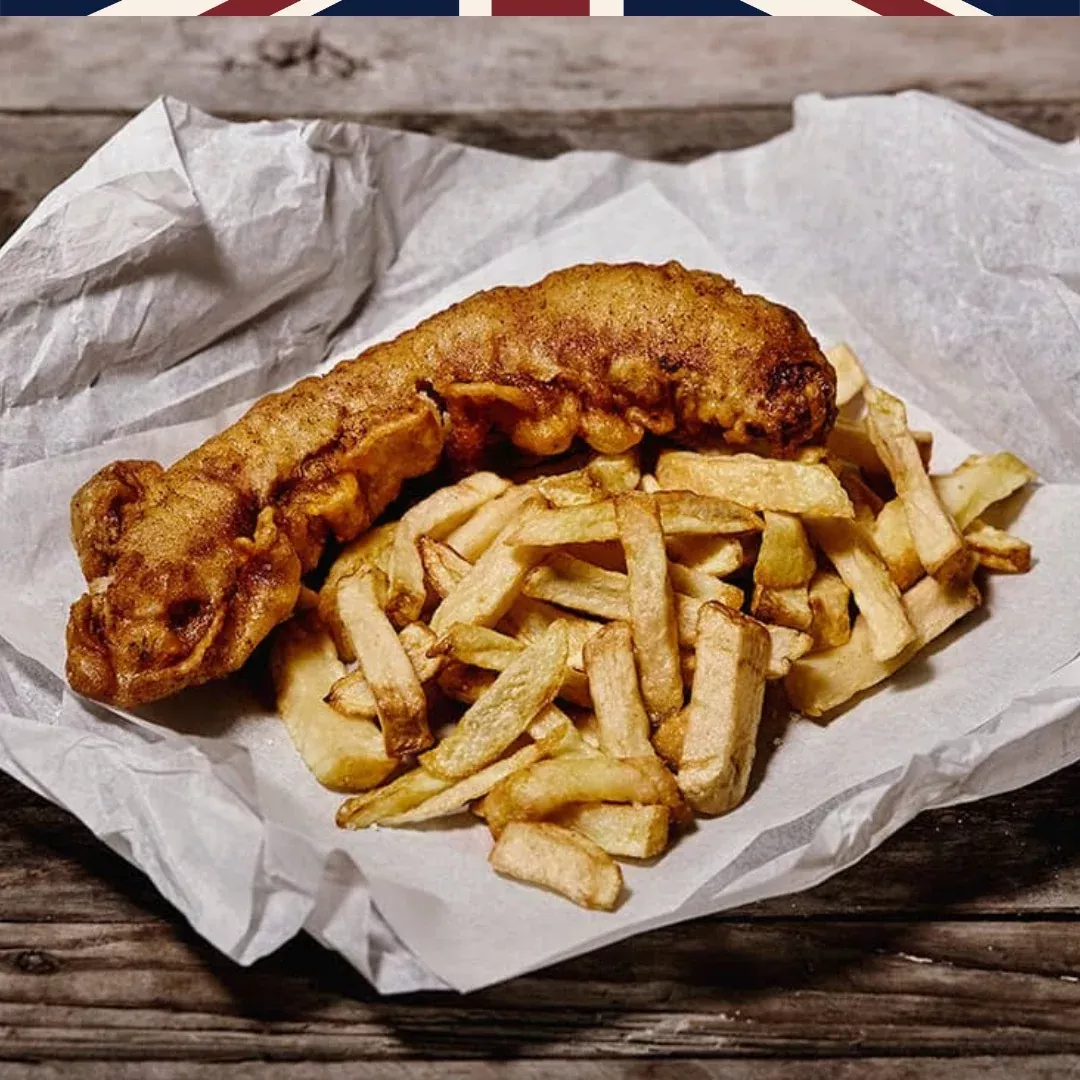 Battered Sausage and Chips