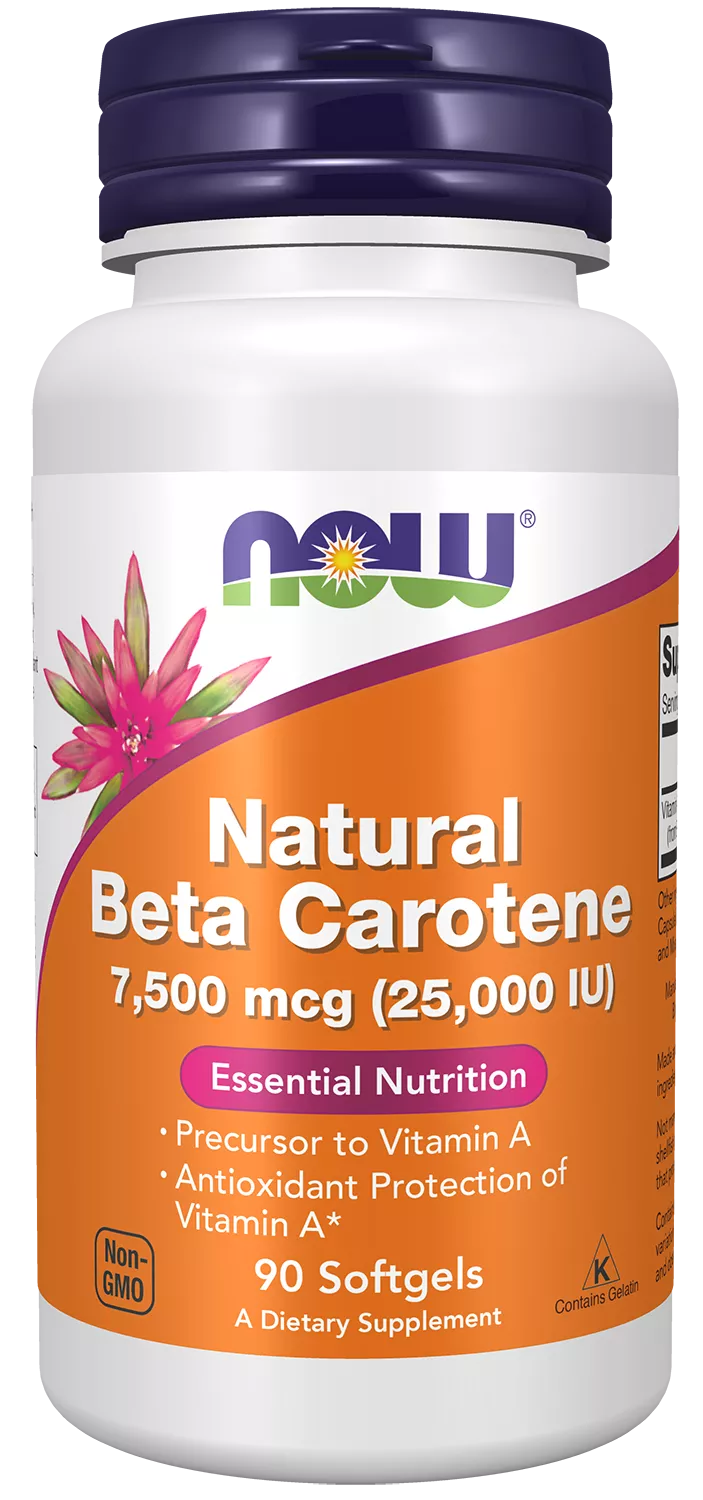 Beta Carotene, Natural 7,500 mcg Softgels