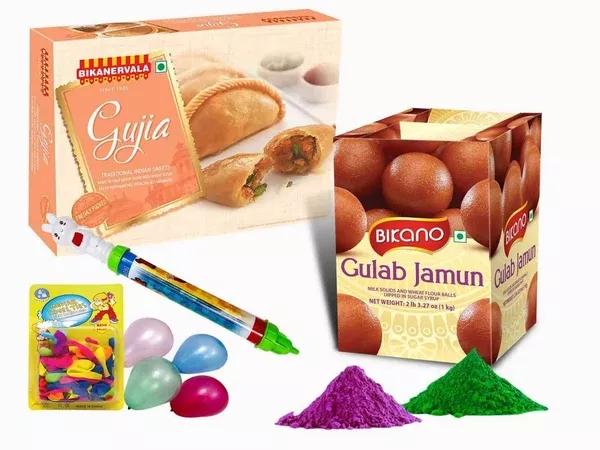 Bikano Gulab Jamun With Holi Ghujia - Combo Pack