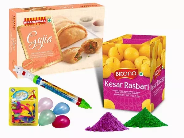 Bikano Kesar Rasbhari With Holi Ghujia - Combo Pack