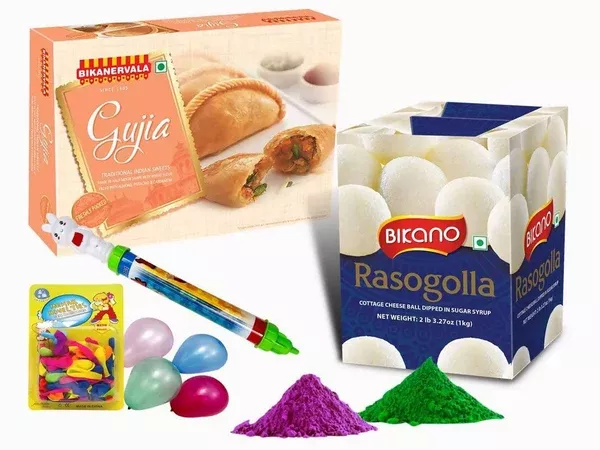 Bikano Rasogolla With Ghujia On Holi - Combo Pack
