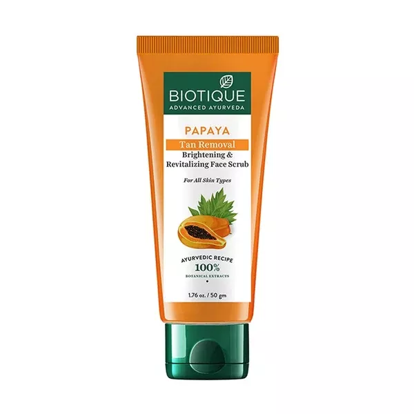 Biotique Bio Papaya Revitalizing Tan-Removal Scrub - 50 gm