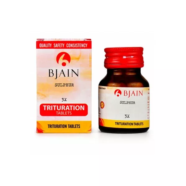 Bjain Homeopathy Sulphur Trituration Tablets - 3X - 25 Gm