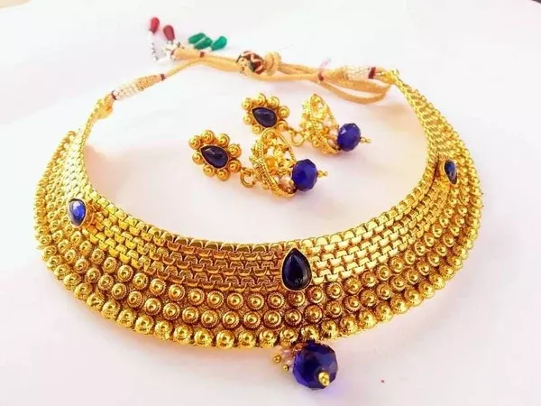 Blue Kemp Antique Necklace Set