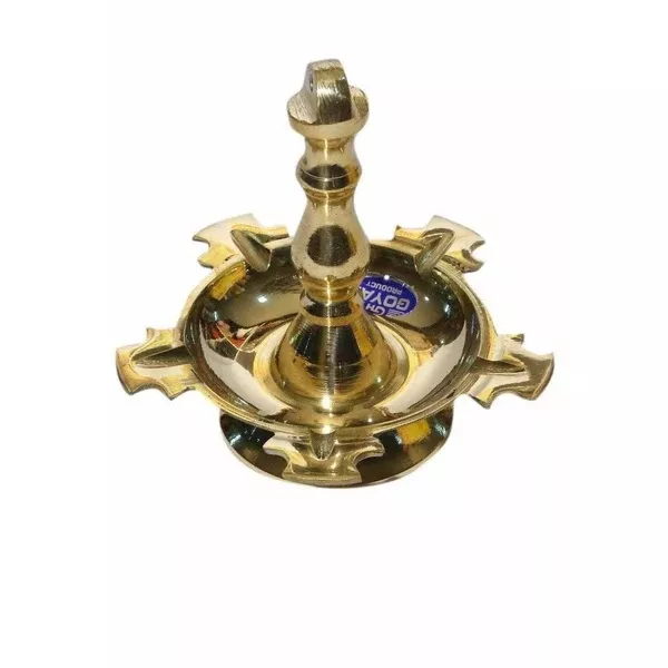 Brass Pooja Diya/ Lamp Stand(Big Size) / Deepam Stand (Big Size)-1Step