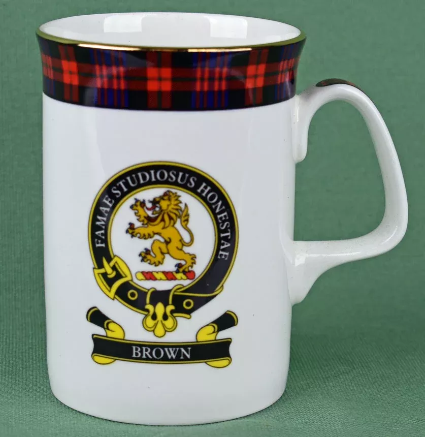 Brown Clan Mug - 8 oz bone china