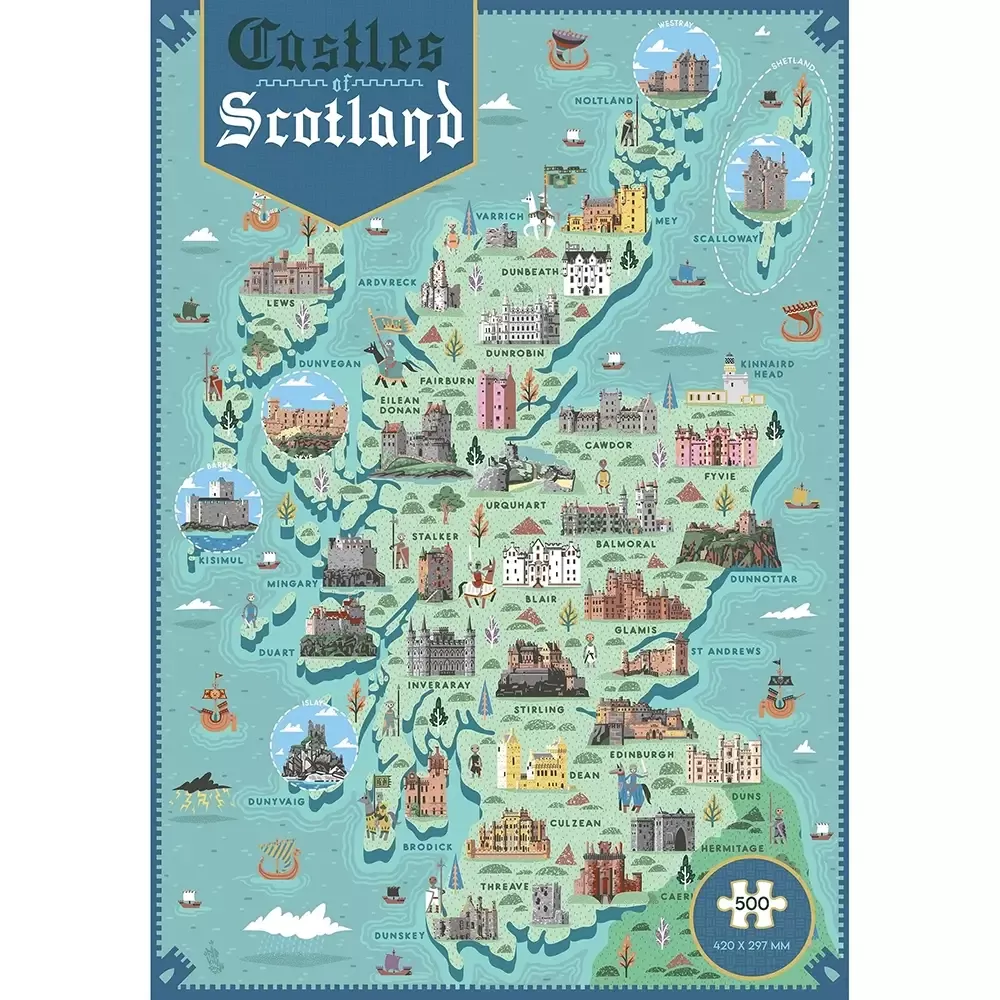 Castles of Scotland Jigsaw Puzzle - 500 pieces