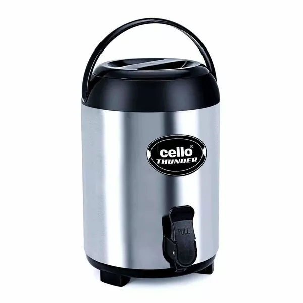 Cello Thunder Stainless Steel Flask, 4 Litres, Black - Black