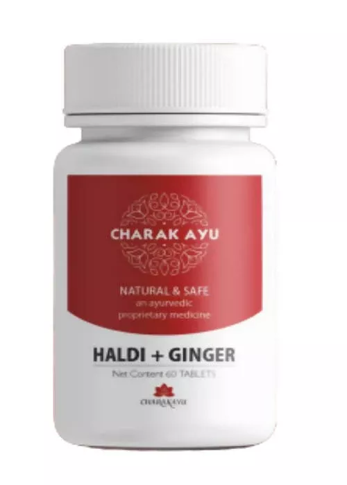 Charakayu Haldi + Ginger Tablets - 60 Tab