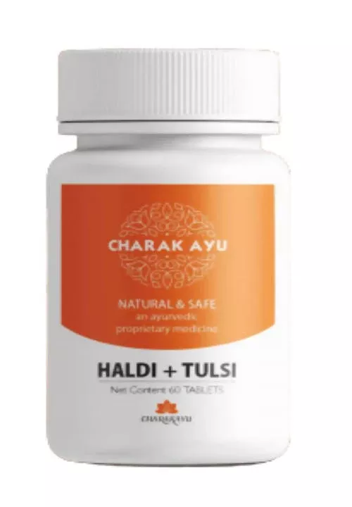 Charakayu Haldi + Tulsi Tablets - 60 Tab
