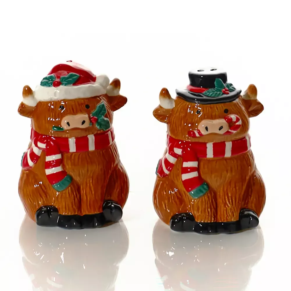 Christmas Cow Salt & Pepper Shakers