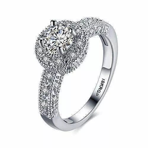 Crystal Royal Queen Sterling Silver Plated Ring