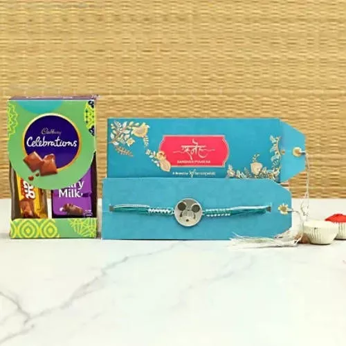 Cute Mickey Rakhi & Cadbury Celebrations - Combo Pack
