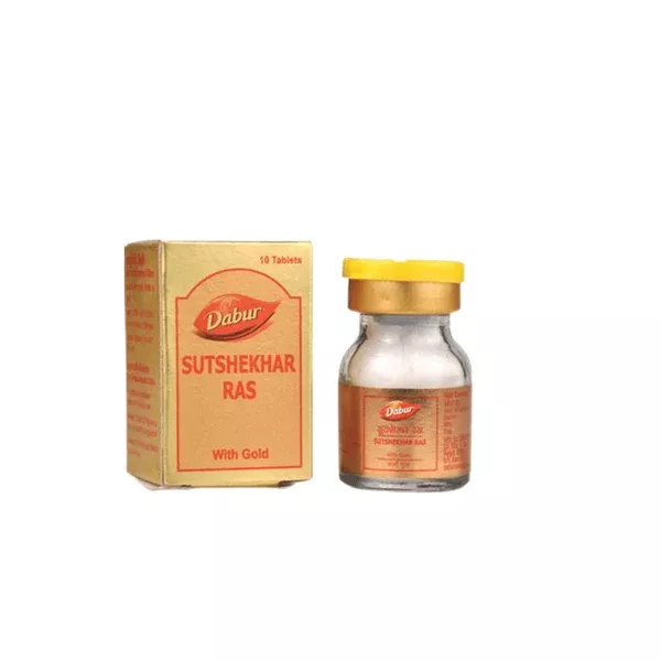 Dabur Sutshekhar Ras With Gold - Pack of 1 - 10 Tabs