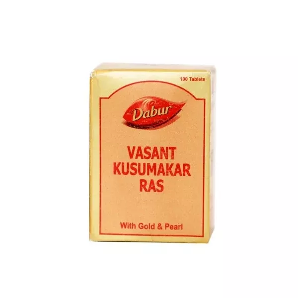 Dabur Vasant Kusumakar Ras (With Gold & Pearl) - 100 Tablets