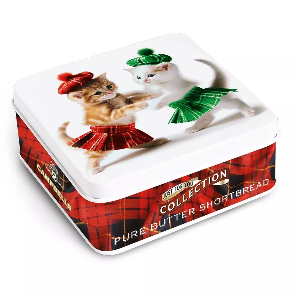 Dancing Kittens Shortbread Tin from Campbells
