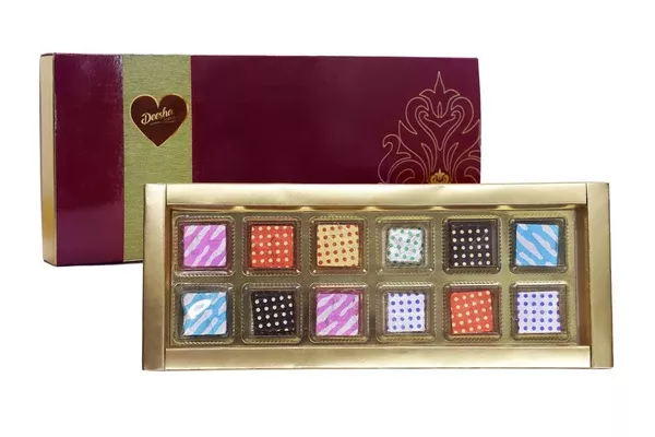 Deesha Foods Assorted Dry fruits Chocolates - 12 Chocolates