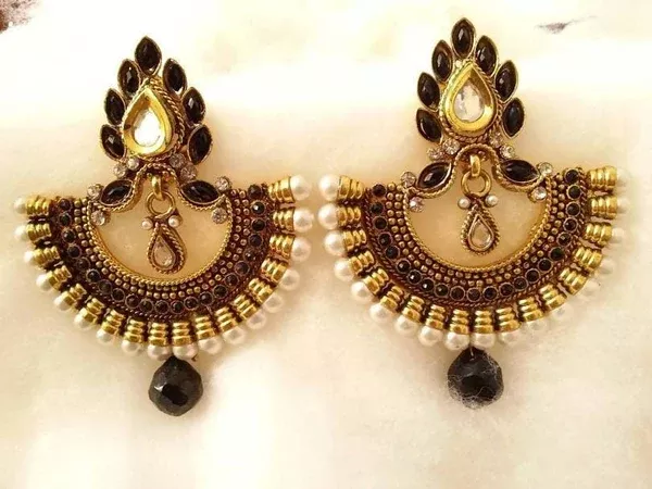 Designer Black Earrings