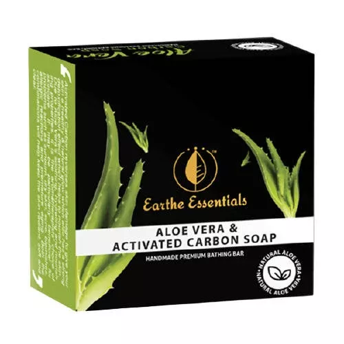 Earthe Essentials Premium Aloe Vera & Activated Carbon Soap - 115 gm