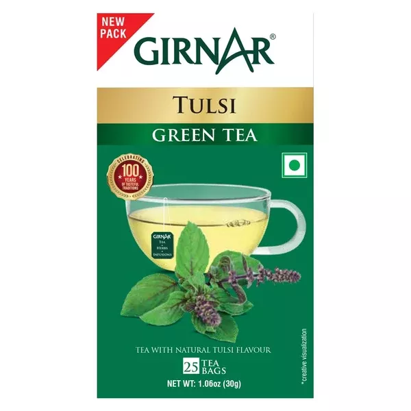 Girnar Green Tea with Tulsi - 25 tea bags