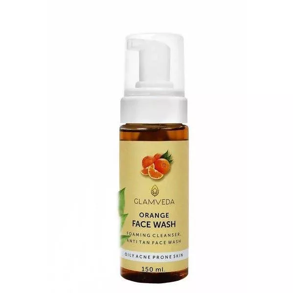 Glamveda Orange Anti Tan Foaming Face Wash - 150 ml