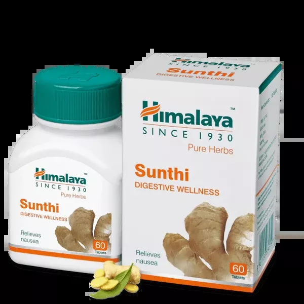 Himalaya Herbals Sunthi Digestive Wellness Tabs - Pack of 1 - 60 tabs