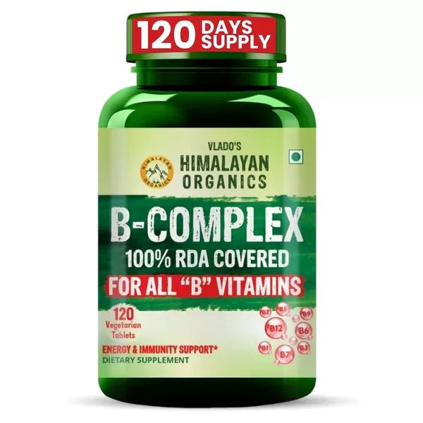 Himalayan Organics B- Complex Tablets - 120 tabs