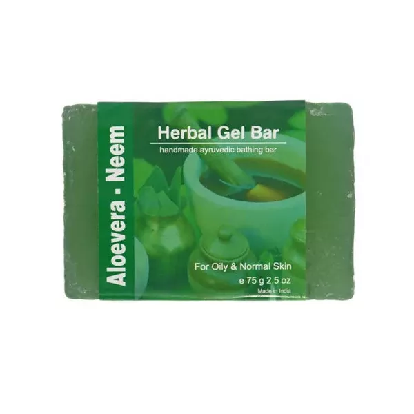 Jain Aloe Vera Neem Herbal Gel Bar - Pack of 3
