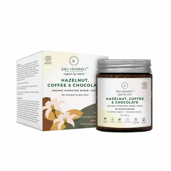 Juicy Chemistry Hazelnut, Coffee & Chocolate Face Scrub - 75 gm