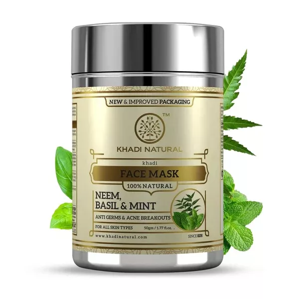 Khadi Natural Neem Basil & Mint Herbal Face Mask - 50 gm