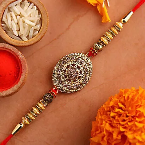 Luxury American Diamond Premium Rakhi - Combo Pack