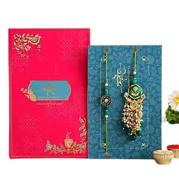 Luxury Look Lumba Rakhi Set - Combo Pack