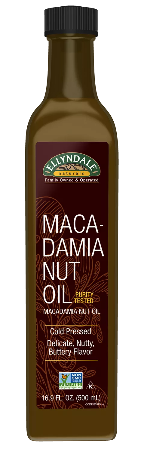 Macadamia Nut Cooking Oil in Glass Bottle