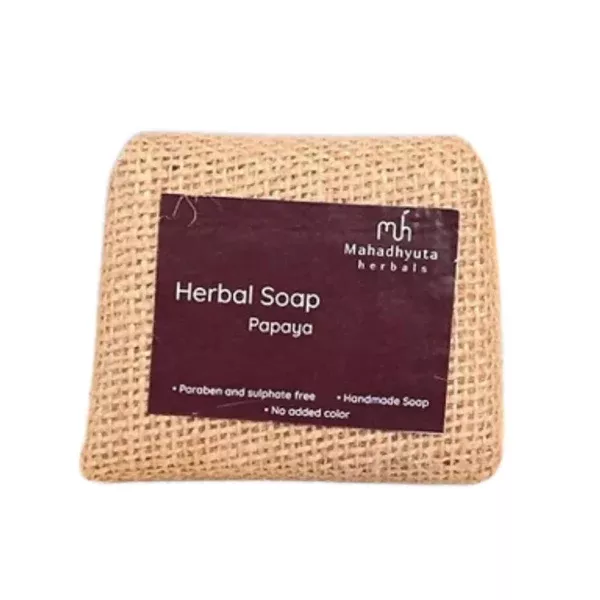 Mahadhyuta Herbals Papaya soap - 100 gm