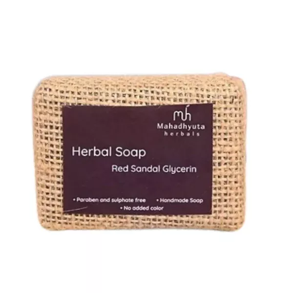 Mahadhyuta Herbals Red Sandal Glycerin Soap - 100 gm