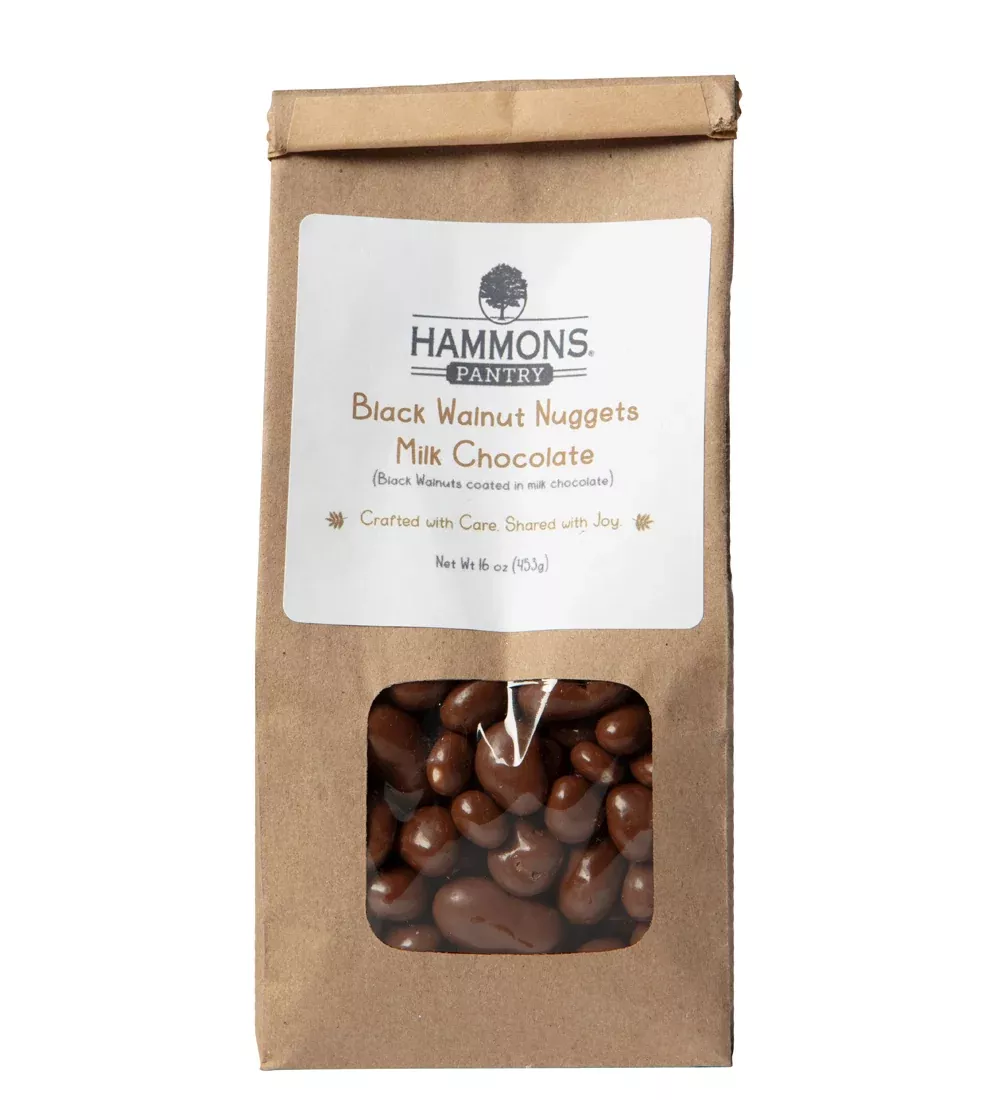 Milk Chocolate Covered Black Walnut Nuggets