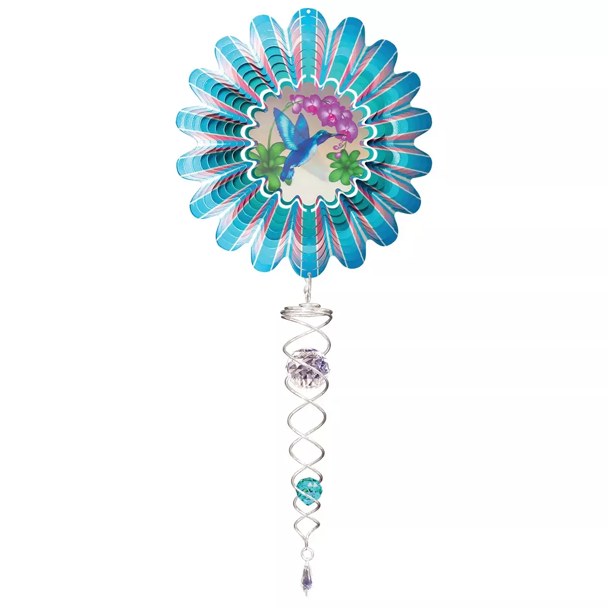 Mini Animated blue Hummingbird Spinner Set